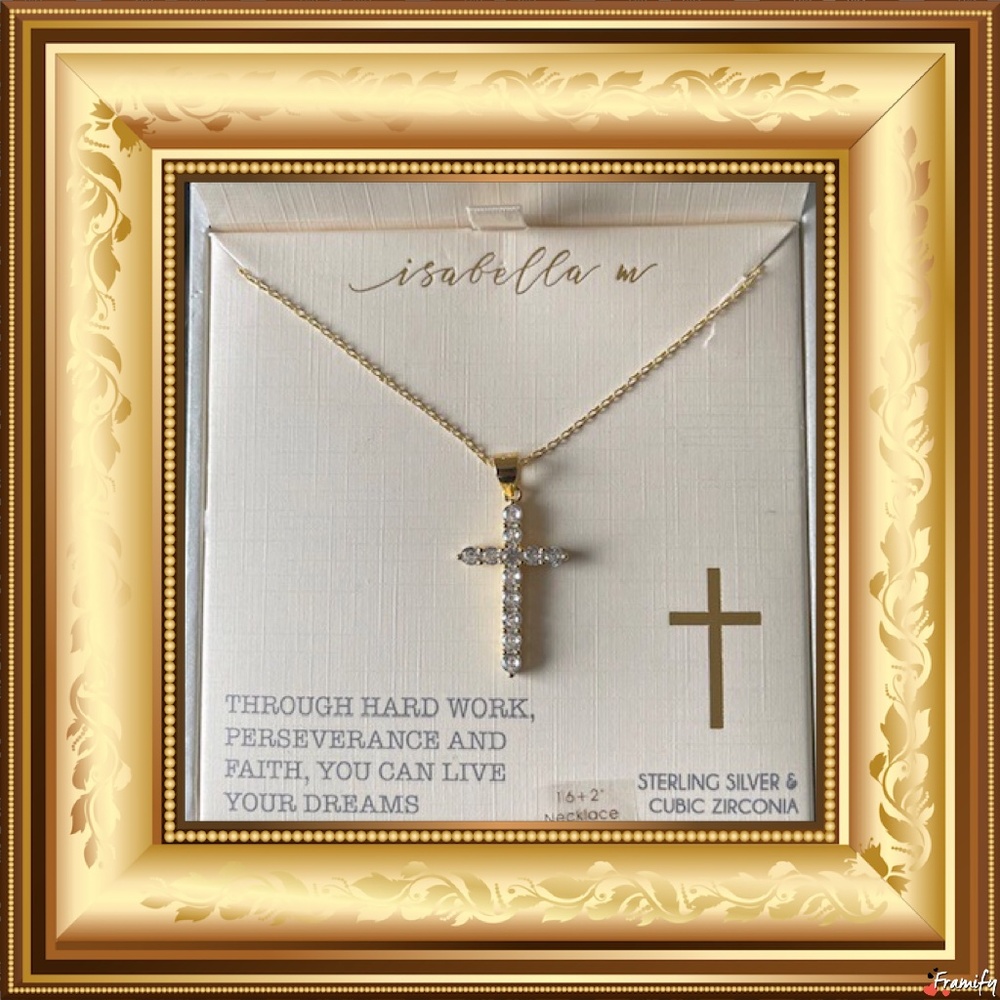 Isabella Sterling Silver & Cubic Zirconia Cross~